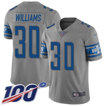 Nike Lions #30 Jamaal Williams Gray Youth Stitched NFL Limited Inverted Legend 100th Season Jersey