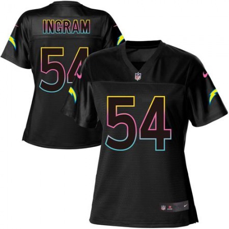 Nike Chargers #54 Melvin Ingram Black Women's NFL Fashion Game Jersey