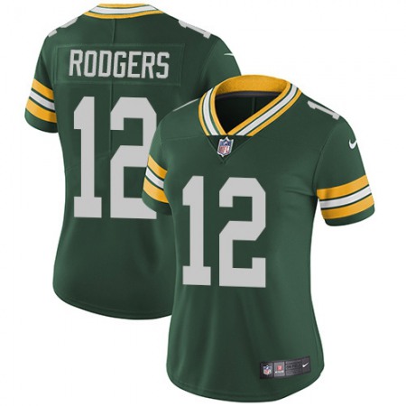 Nike Packers #12 Aaron Rodgers Green Team Color Women's Stitched NFL Vapor Untouchable Limited Jersey