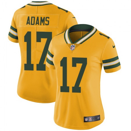 Nike Packers #17 Davante Adams Yellow Women's Stitched NFL Limited Rush Jersey