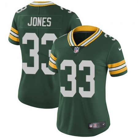 Nike Packers #33 Aaron Jones Green Team Color Women's Stitched NFL Vapor Untouchable Limited Jersey