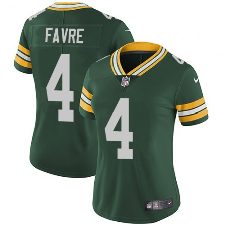 Nike Packers #4 Brett Favre Green Team Color Women's Stitched NFL Vapor Untouchable Limited Jersey