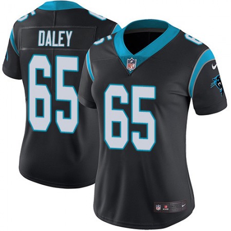 Nike Panthers #65 Dennis Daley Black Team Color Women's Stitched NFL Vapor Untouchable Limited Jersey