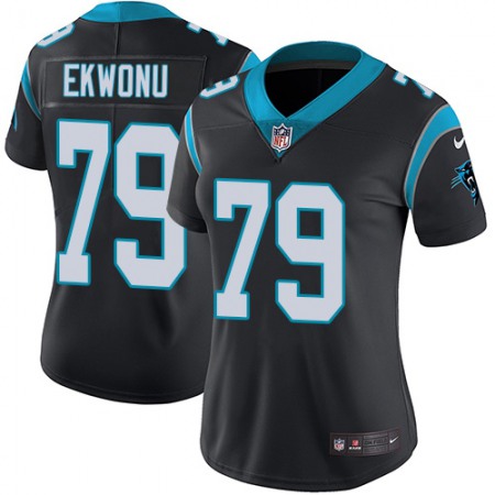 Nike Panthers #79 Ikem Ekwonu Black Team Color Women's Stitched NFL Vapor Untouchable Limited Jersey