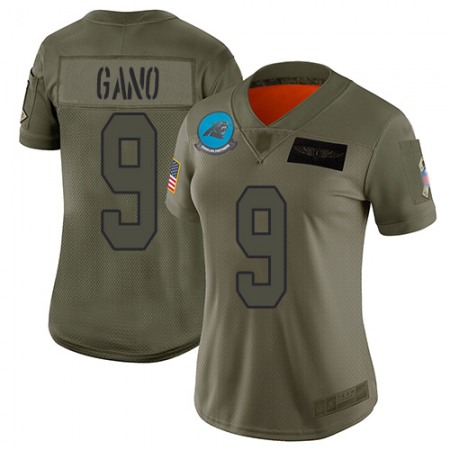 Nike Panthers #9 Graham Gano Camo Women's Stitched NFL Limited 2019 Salute to Service Jersey