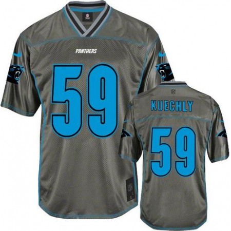 Nike Panthers #59 Luke Kuechly Grey Youth Stitched NFL Elite Vapor Jersey