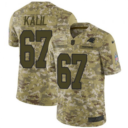 Nike Panthers #67 Ryan Kalil Camo Youth Stitched NFL Limited 2018 Salute to Service Jersey