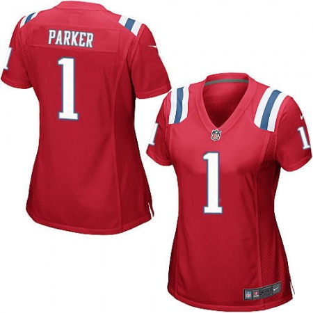 Nike Patriots #1 DeVante Parker Red Alternate Women's Stitched NFL Elite Jersey