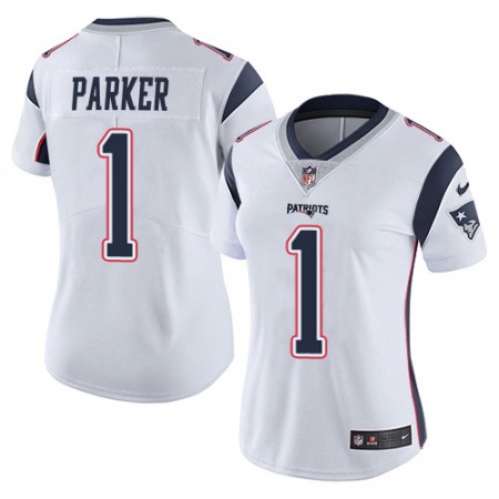 Nike Patriots #1 DeVante Parker White Women's Stitched NFL Vapor Untouchable Limited Jersey