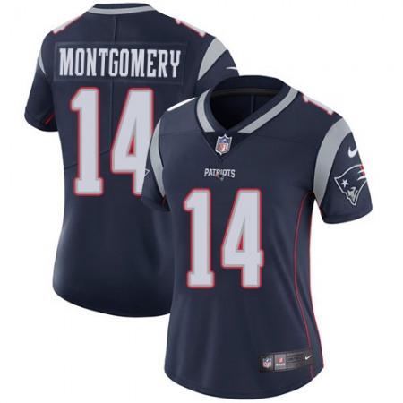 Nike Patriots #14 Ty Montgomery Navy Blue Team Color Women's Stitched NFL Vapor Untouchable Limited Jersey