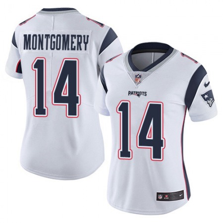 Nike Patriots #14 Ty Montgomery White Women's Stitched NFL Vapor Untouchable Limited Jersey