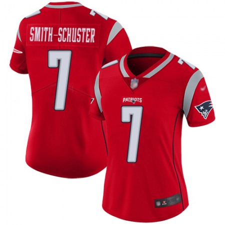 Nike Patriots #7 JuJu Smith-Schuster Red Women's Stitched NFL Limited Inverted Legend Jersey