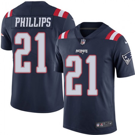 Nike Patriots #21 Adrian Phillips Navy Blue Youth Stitched NFL Limited Rush Jersey