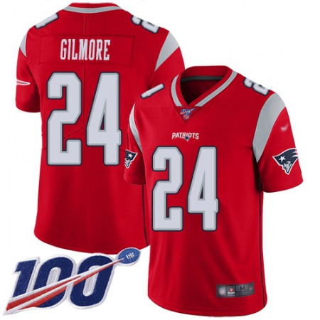 Nike Patriots #24 Stephon Gilmore Red Youth Stitched NFL Limited Inverted Legend 100th Season Jersey