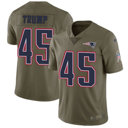 Nike Patriots #45 Donald Trump Olive Youth Stitched NFL Limited 2017 Salute to Service Jersey