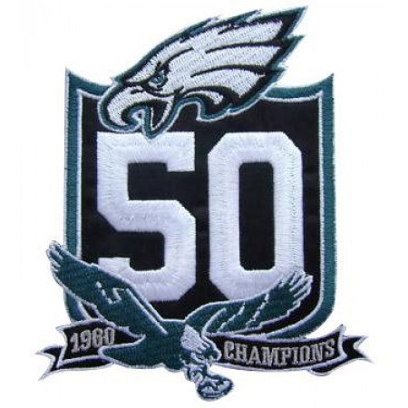 Stitched Philadelphia Eagles 50th Anniversary Jersey Patch