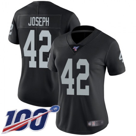 Nike Raiders #42 Karl Joseph Black Team Color Women's Stitched NFL 100th Season Vapor Limited Jersey