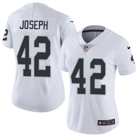 Nike Raiders #42 Karl Joseph White Women's Stitched NFL Vapor Untouchable Limited Jersey