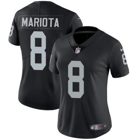 Nike Raiders #8 Marcus Mariota Black Team Color Women's Stitched NFL Vapor Untouchable Limited Jersey