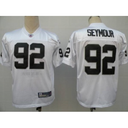 Raiders #92 Richard Seymour White Stitched Youth NFL Jersey