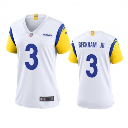 Los Angeles Rams #3 Odell Beckham Jr. Women's Nike Alternate Game NFL Jersey - White