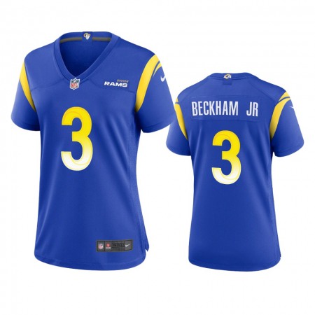 Los Angeles Rams #3 Odell Beckham Jr. Women's Nike Game NFL Jersey - Royal