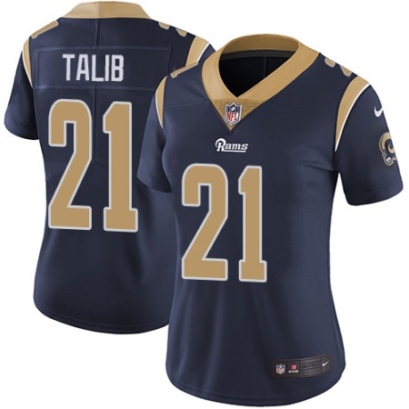 Nike Rams #21 Aqib Talib Navy Blue Team Color Women's Stitched NFL Vapor Untouchable Limited Jersey