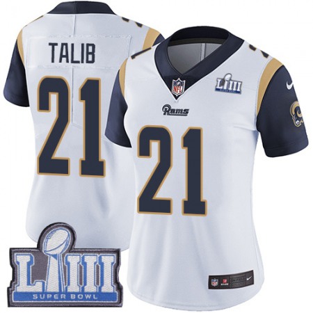 Nike Rams #21 Aqib Talib White Super Bowl LIII Bound Women's Stitched NFL Vapor Untouchable Limited Jersey