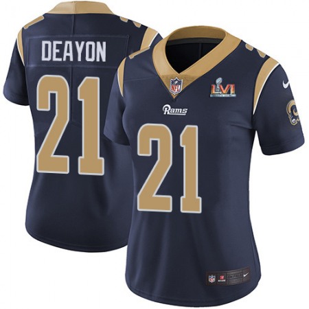 Nike Rams #21 Donte Deayon Navy Blue Team Color Super Bowl LVI Patch Women's Stitched NFL Vapor Untouchable Limited Jersey