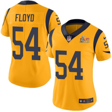 Nike Rams #54 Leonard Floyd White Super Bowl LVI Patch Women's Stitched NFL Vapor Untouchable Limited Jersey