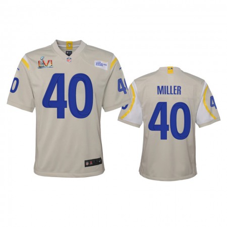 Los Angeles Rams #40 Von Miller Youth Super Bowl LVI Patch Nike Game NFL Jersey - Bone