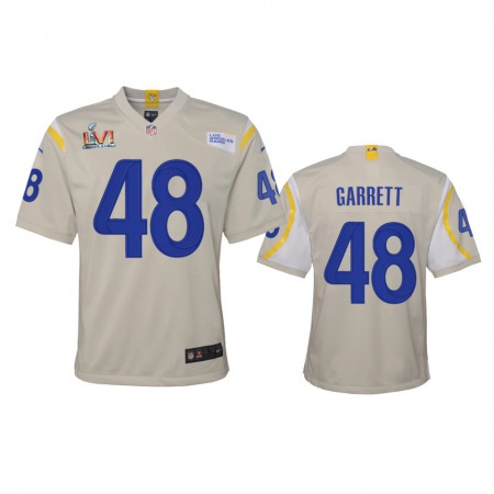 Los Angeles Rams #48 Chris Garrett Youth Super Bowl LVI Patch Nike Game NFL Jersey - Bone