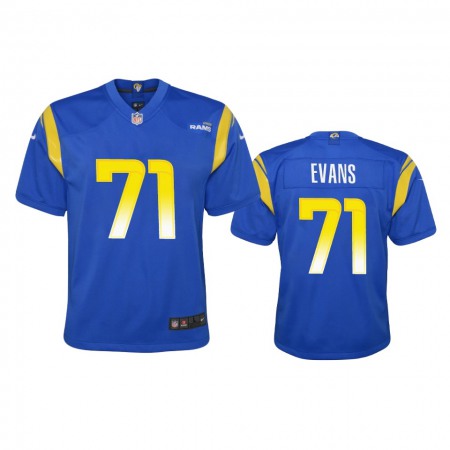 Los Angeles Rams #71 Bobby Evans Youth Nike Game NFL Jersey - Royal