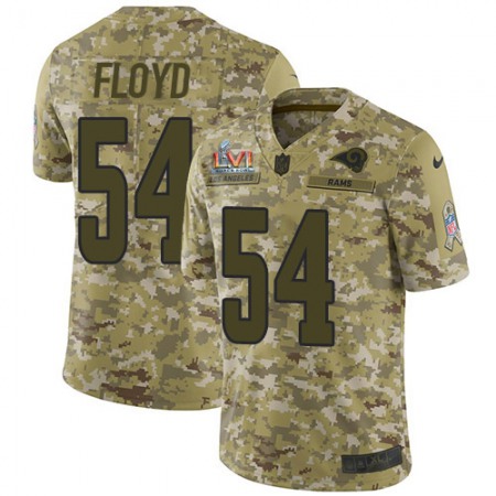 Nike Rams #54 Leonard Floyd Camo Super Bowl LVI Patch Youth Stitched NFL Limited 2018 Salute To Service Jersey