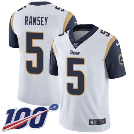 Nike Rams #5 Jalen Ramsey White Youth Stitched NFL 100th Season Vapor Limited Jersey