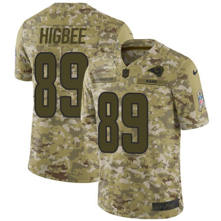 Nike Rams #89 Tyler Higbee Camo Youth Stitched NFL Limited 2018 Salute to Service Jersey