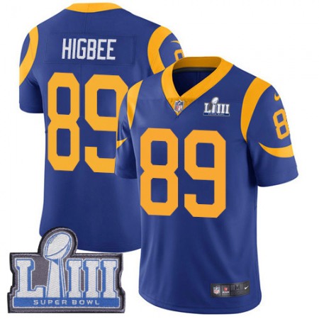 Nike Rams #89 Tyler Higbee Royal Blue Alternate Super Bowl LIII Bound Youth Stitched NFL Vapor Untouchable Limited Jersey