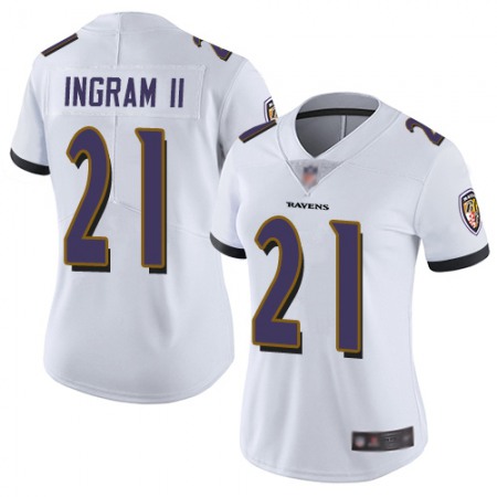 Nike Ravens #21 Mark Ingram II White Women's Stitched NFL Vapor Untouchable Limited Jersey