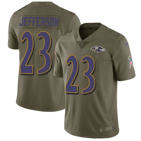 Nike Ravens #23 Tony Jefferson Olive Youth Stitched NFL Limited 2017 Salute to Service Jersey