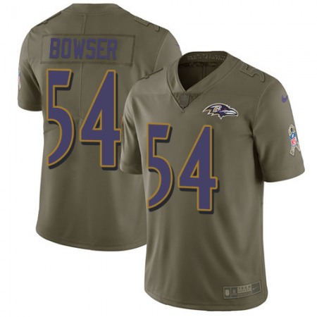 Nike Ravens #54 Tyus Bowser Olive Youth Stitched NFL Limited 2017 Salute to Service Jersey