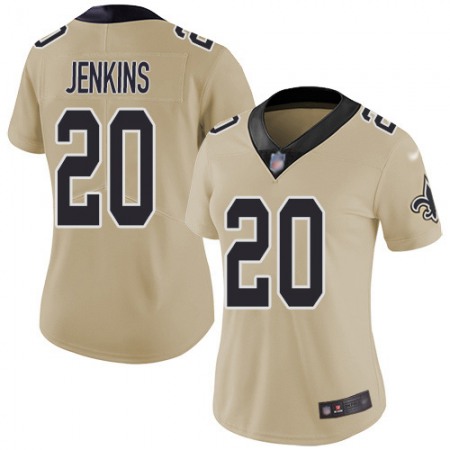 Nike Saints #20 Janoris Jenkins Gold Women's Stitched NFL Limited Inverted Legend Jersey