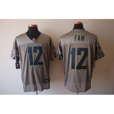 Nike Seahawks #12 Fan Grey Shadow Men's Stitched NFL Elite Jersey