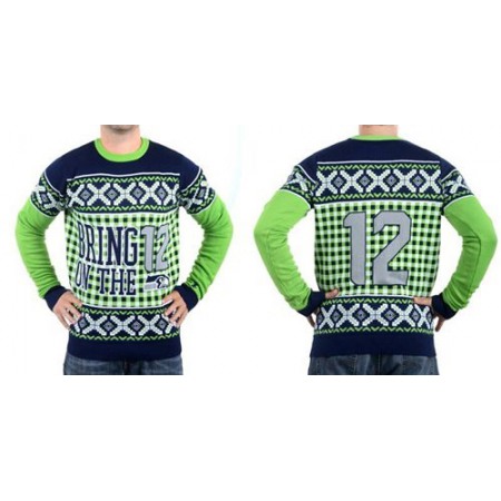 Nike Seahawks #12 Fan Men's Ugly Sweater