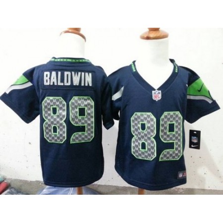 Toddler Nike Seahawks #89 Doug Baldwin Steel Blue Team Color Stitched NFL Elite Jersey