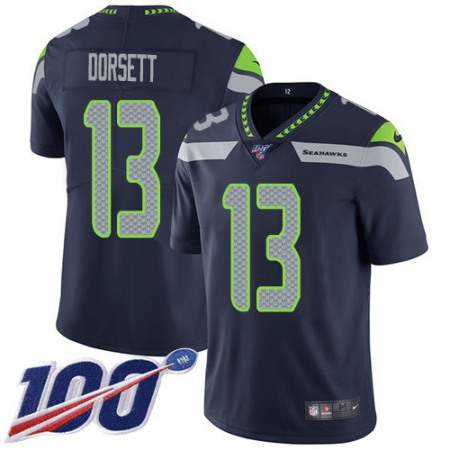 Nike Seahawks #13 Phillip Dorsett Steel Blue Team Color Men's Stitched NFL 100th Season Vapor Untouchable Limited Jersey