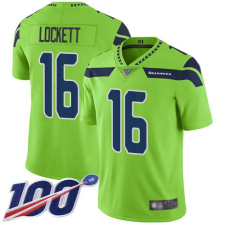 Nike Seahawks #16 Tyler Lockett Green Men's Stitched NFL Limited Rush 100th Season Jersey