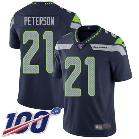 Nike Seahawks #21 Adrian Peterson Steel Blue Team Color Men's Stitched NFL 100th Season Vapor Untouchable Limited Jersey