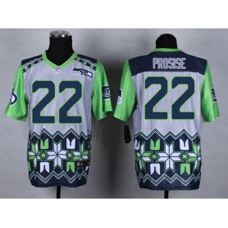 Nike Seahawks #22 C. J. Prosise Grey Men's Stitched NFL Elite Noble Fashion Jersey