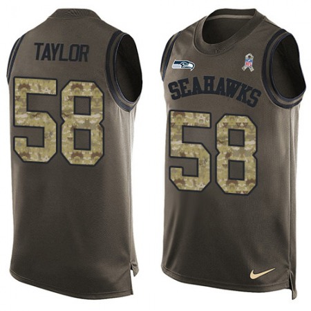 Nike Seahawks #58 Darrell Taylor Green Men's Stitched NFL Limited Salute To Service Tank Top Jersey