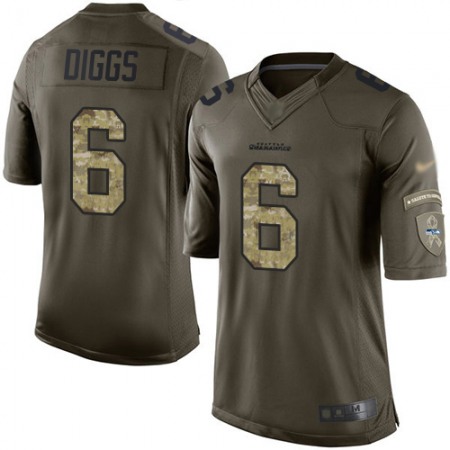 Nike Seahawks #6 Quandre Diggs Green Men's Stitched NFL Limited 2015 Salute To Service Jersey